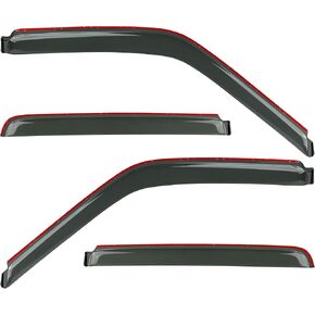 Smoke Window Visors Compatible with 2003-2009 Toyota 4Runner Sun Rain Guards Wind Deflectors 4pc 94924