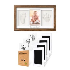 KeaBabies Baby Hand and Footprint Kit and Inkless Handprint and Footprint Kit Pads - Baby Duo Photo Frame for Newborn - Ink Pad for Baby Hands and Footprints
