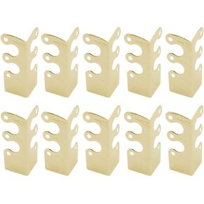 10PCS Chinese Antique Skirting Board Corner Protector Gold 60 Screws 48mm Vintage Metal Corner Protector for Skirting Board Cabinets Desks Dressers Bookcases Wooden Crate Corner Protection