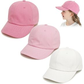 BQUBO Toddler Baseball Cap Baby Sun Hat Cotton Caps Unisex Baby Trucker Hat Adjustable Cap with Ponytail for Boys Girls 6M-6Y