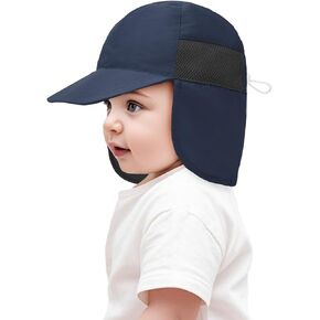 Century Star UPF 50+ Baby Sun Hat with Neck Flap Infant Toddler Girl Beach Hats Wide Brim Baby Boy Sun Hat Kids Swim Cap