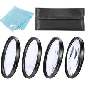 77mm Close-Up Filter Set (+1, +2, +4 and +10 Diopters) for Nikon COOLPIX P1000, P1100 Digital Cameras