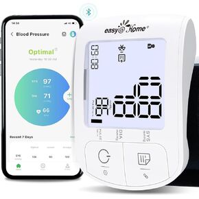 Easy@Home Wrist Blood Pressure Monitor: Easy@Home Bluetooth Smart Large Cuff BP Machine | Digital Sphygmomanometer | iOS & Android APP | EBP-085