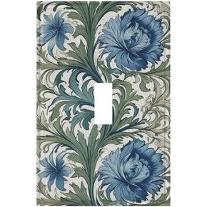 Decorative Art Light Switch Covers Asian Color Knot 2 Gang Double Toggle Wall Plate Decorative Switchcover Electrical Switchplate,5x4.9IN