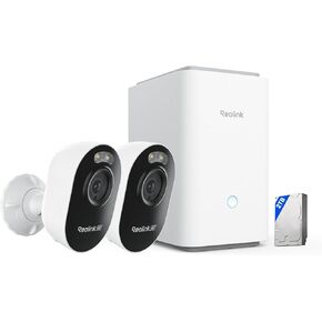 REOLINK 4K Outdoor Security Camera, 2.4/5GHz Wi-Fi 6, Home Hub Pro, Centralized Control for up to 24 Security Cameras, up to 16TB HDD Storage, 2TB HDD Included, AES-128 Encryption, 16MP Streaming