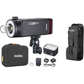 Godox AD200 Pro II Pocket Flash with Godox CB57 Cross-Body Mini Bag