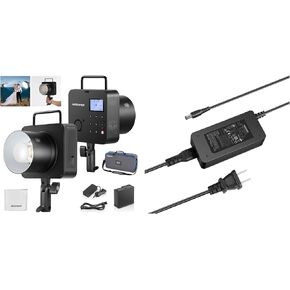 NEEWER Q4 400Ws 2.4G TTL Outdoor Studio Flash (New Look), 1/8000s HSS/2800mAh Battery/30W Modeling Lamp/400 Full Power Flash Strobe Light, Q4 Power Adapter and Power Cord Set Included