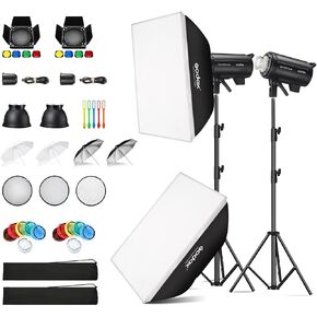 Godox 2 Pack DPIIIV Professional Studio Flash Series (DP400IIIV)