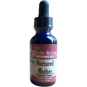 Nurtured Mother Postpartum Essentials and Support Supplement, Herbal Afterbirth Tincture for New Moms After Labor and Delivery, Natural Postpartum Care, 1oz Bottle