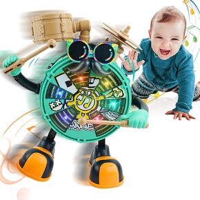 Musical Toys for Baby 6-18 months, Infant Tummy Time Toy for Toddler, Baby Crawling Toys Development Early Educational kids DJ boy Music Sensory Toy Christmas Birthday Gift for Boys and Girls