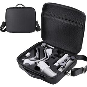 RS 4 Mini Carrying Case, Waterproof Portable PU leather Storage Shoulder Bag Travel Case for DJI RS 4 Mini Creator Combo Gimbal Lightweight Stabilizer & Accessories