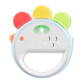 Skip Hop Musical Baby Toy with Sounds Lights and Music, Farmstand Feelin' Clucky Tambourine, Age 9m+