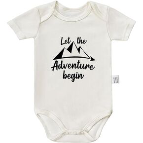 Let the Adventure Begin Bodysuits, Baby Boy Going Home Outfit Newborn, Cool Infant Fashion Outfits 0-24 Month