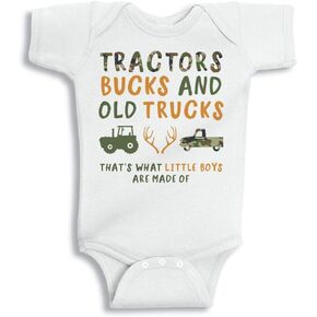 TATY Kids Tractors Bucks & Old Trucks Baby Infant Bodysuit