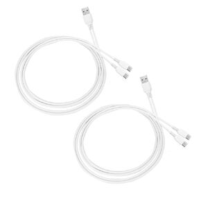 2PCS Charger for Momcozy M5 Breast Pump, USB Charging Cable, for M5, M6, M9, S9 Pro and S12 Pro Hands-Free Breast Pump 3.2ft (White)