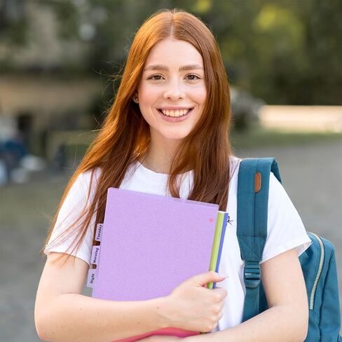 3-Ring Binder Plastic Divider Set, 8-Tab Sturdy Plastic Dividers, Binder Dividers with Tabs, Pink Binder Dividers, Aesthetic Dividers for Binder, Suitable for Notebooks and Binders(Pink) in Kuwait