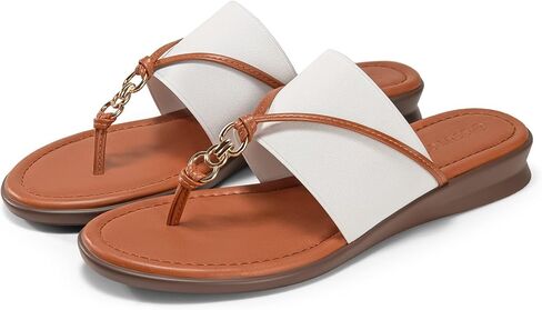 Coutgo Womens Flip Flops Wedge Sandals Dressy Beach Summer Flats Comfortable Slip on Stretch Slippers Shoes in Saudi Arabia
