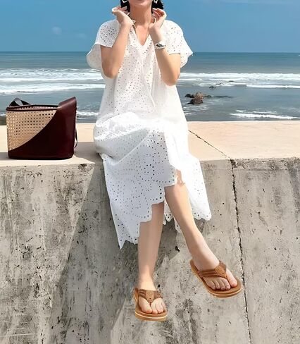 COFACE Womens Arch Support Flip Flops Yoga Mat Comfortable Thick Cushion Walking Thong Sandals Lightweight Slip On Summer Beach Slippers in Kuwait