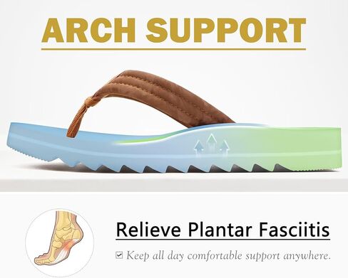 COFACE Womens Arch Support Flip Flops Yoga Mat Comfortable Thick Cushion Walking Thong Sandals Lightweight Slip On Summer Beach Slippers in Kuwait