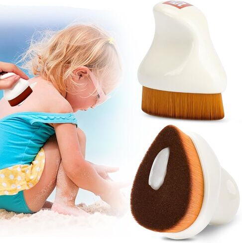 Sunscreen Applicator for Kids,Sunscreen Brush Sunblock Applicator with Protective Case for Kids,Baby,Adult,Beach Essentials for Sunscreen, Suncream and Sun Lotions (White A) in Saudi Arabia