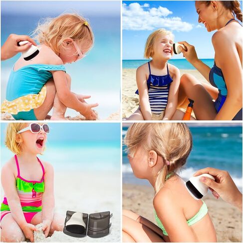 Sunscreen Applicator for Kids,Sunscreen Brush Sunblock Applicator with Protective Case for Kids,Baby,Adult,Beach Essentials for Sunscreen, Suncream and Sun Lotions (White A) in Saudi Arabia