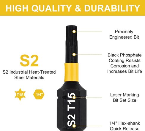 مجموعة بت TROX TORX ، 20 قطعة S2 S2 STELLE STEEL 1 بوصة 1 بوصة الإدراج قطع البراغي hex سداسي مع فتحة إطلاق سريعة in Kuwait