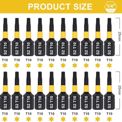 مجموعة بت TROX TORX ، 20 قطعة S2 S2 STELLE STEEL 1 بوصة 1 بوصة الإدراج قطع البراغي hex سداسي مع فتحة إطلاق سريعة in Kuwait