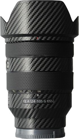 Lens Protective Film Decorative Sticker Compatible with Sony FE 24-105mm F4G OSS Comprehensive Protection Anti-Scratch/Anti-Wear/No-Residue/3M Materail(Ghost Black) in Kuwait
