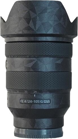 Lens Protective Film Decorative Sticker Compatible with Sony FE 24-105mm F4G OSS Comprehensive Protection Anti-Scratch/Anti-Wear/No-Residue/3M Materail(Ghost Black) in Kuwait
