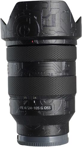 Lens Protective Film Decorative Sticker Compatible with Sony FE 24-105mm F4G OSS Comprehensive Protection Anti-Scratch/Anti-Wear/No-Residue/3M Materail(Ghost Black) in Kuwait