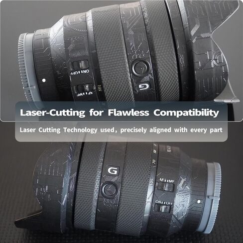 Lens Protective Film Decorative Sticker Compatible with Sony FE 24-105mm F4G OSS Comprehensive Protection Anti-Scratch/Anti-Wear/No-Residue/3M Materail(Ghost Black) in Kuwait
