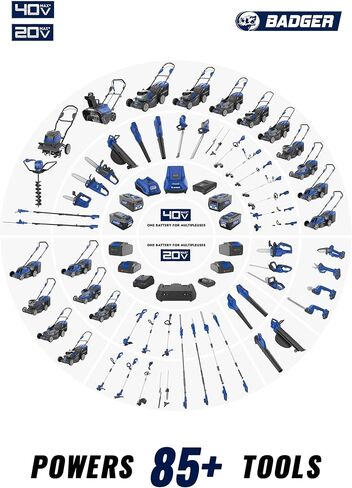 40V Cordless Weed Wacker, String Trimmer/Edger, Pole Saw, Hedge Trimmer and Brush Cutter Blade, Attachment Capable 4-in-1 Multi-Tool Kit with 2 * 20V 4Ah Battery and 1*Charger in Saudi Arabia