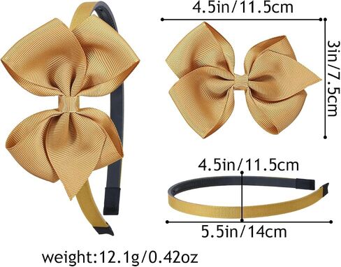 XIMA 16Piece Headband with Bow for Toddlers Teens, 16 Colors Grosgrain Ribbon Bows Hair Bands for Girls,Kids Children and Women, Cute Hairbands for Daily School Hair Accessories in Saudi Arabia