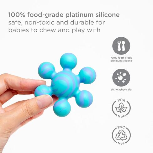 Ubbi Joinibble Teether for Babies, Food-Grade Platinum Silicone, Soothes Teething and Massages Gums, BPA and PVC-Free, Easter Basket Stuffer, Pink in Saudi Arabia
