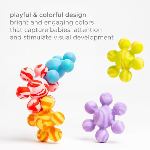 Ubbi Joinibble Teether for Babies, Food-Grade Platinum Silicone, Soothes Teething and Massages Gums, BPA and PVC-Free, Easter Basket Stuffer, Pink in Saudi Arabia