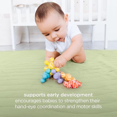 Ubbi Joinibble Teether for Babies, Food-Grade Platinum Silicone, Soothes Teething and Massages Gums, BPA and PVC-Free, Easter Basket Stuffer, Pink in Saudi Arabia