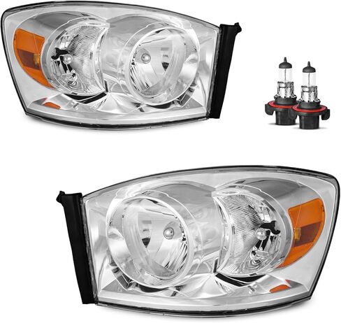 Headlights Assembly for 2006-2008 Dodge Ram 1500/2500/3500; 2009 Dodge Ram 2500/3500 Old Body Style Only Headlamp Driver & Passenger Side in Kuwait