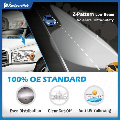Headlights Assembly for 2006-2008 Dodge Ram 1500/2500/3500; 2009 Dodge Ram 2500/3500 Old Body Style Only Headlamp Driver & Passenger Side in Kuwait