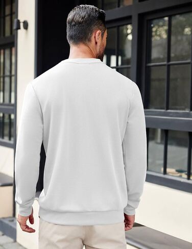 COOFANDY رجالي Crewneck بلوزات طويلة الأكمام الأساسية البلوز قمصان حك محكم Soild بلايز عادية in Saudi Arabia
