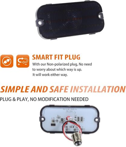 ADIIL 2PCS Front Parking Light Kit Amber Lens Turn Signal Light Housings For 1966-1968 Ford Bronco in Kuwait