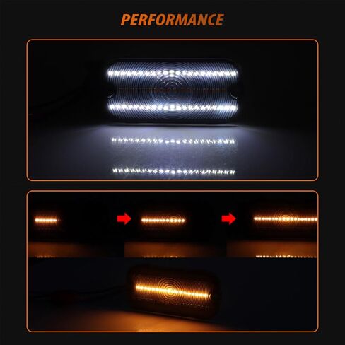 ADIIL 2PCS Front Parking Light Kit Amber Lens Turn Signal Light Housings For 1966-1968 Ford Bronco in Kuwait