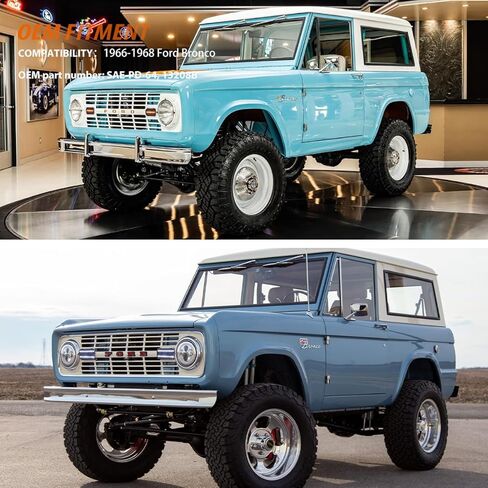 ADIIL 2PCS Front Parking Light Kit Amber Lens Turn Signal Light Housings For 1966-1968 Ford Bronco in Kuwait