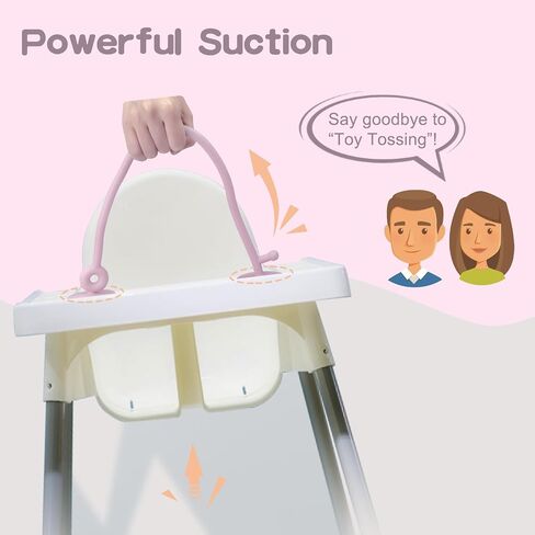 High Chair Suction Cup Toys for Babies 6-12 Months, Baby Sensory Chew Toys, Suction Baby Toys for High Chair, Montessori Toys for Babies 0-6 Months, Silicone Teething Toys 6-12 12-18 Months(Pink) in Saudi Arabia