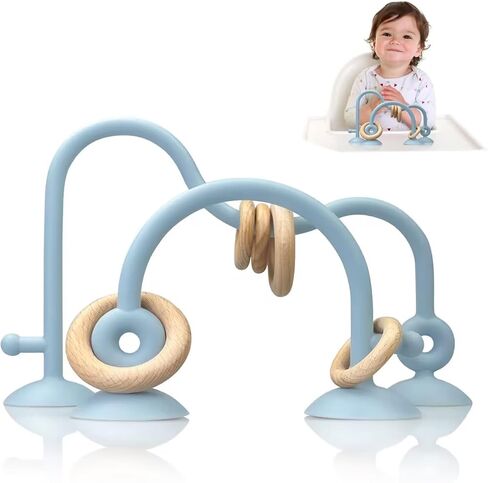 High Chair Suction Cup Toys for Babies 6-12 Months, Baby Sensory Chew Toys, Suction Baby Toys for High Chair, Montessori Toys for Babies 0-6 Months, Silicone Teething Toys 6-12 12-18 Months(Pink) in Saudi Arabia