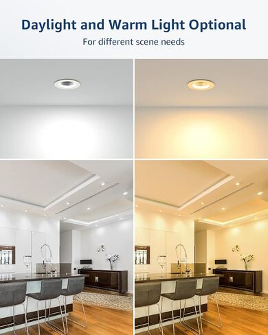 LE GU10 LED Light Bulbs Non-Dimmable, 5000K Daylight White GU10 Bulb Replacement for Recessed Track Lighting, 4W LED Bulbs with 100°Flood Beam for Kitchen, Range Hood, Living Room, Bedroom, 6 Pack in Saudi Arabia