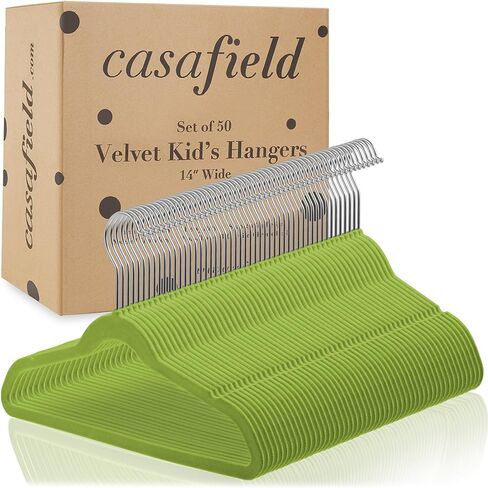 شماعات Casafield 50 Velvet Kid - بحجم 14 بوصة لملبس الأطفال - العاج in Kuwait