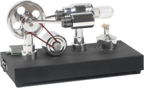 Sunnytech Hot Air Stirling Engine Motor Model Educational Toy Electricity Generator Colorful LED SC (SC004) in Saudi Arabia