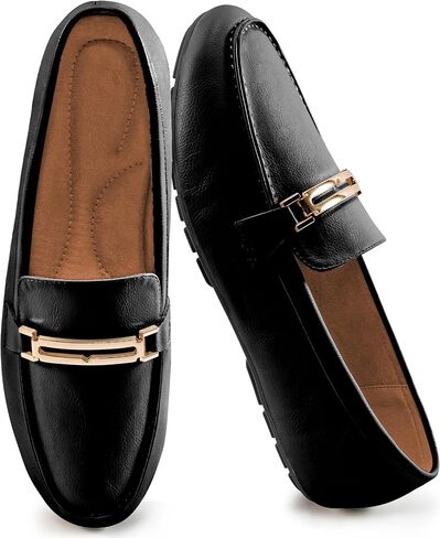 Alicegana Penny Loafers for Women Comfortable - Dress Casual Slip On Flat Shoes for Walking Business Work Driving Office in Saudi Arabia