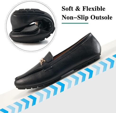 Alicegana Penny Loafers for Women Comfortable - Dress Casual Slip On Flat Shoes for Walking Business Work Driving Office in Saudi Arabia
