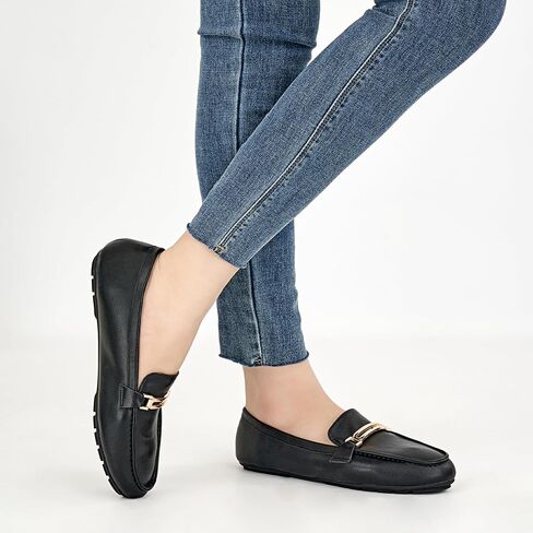 Alicegana Penny Loafers for Women Comfortable - Dress Casual Slip On Flat Shoes for Walking Business Work Driving Office in Saudi Arabia